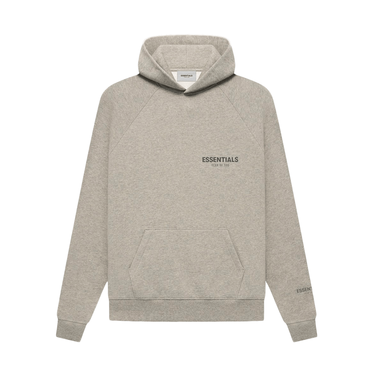 Fear of God Essentials Core Collection Pullover Hoodie 'Dark Heather Oatmeal' - Kick Game