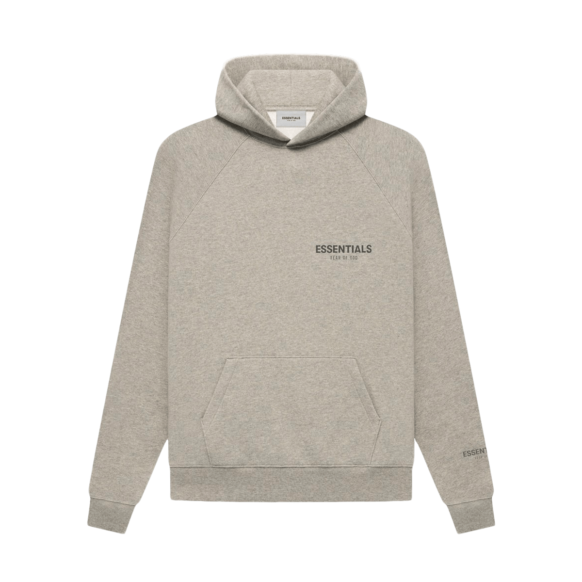 Fear of God Essentials Core Collection Pullover Hoodie 'Dark Heather Oatmeal' - CerbeShops