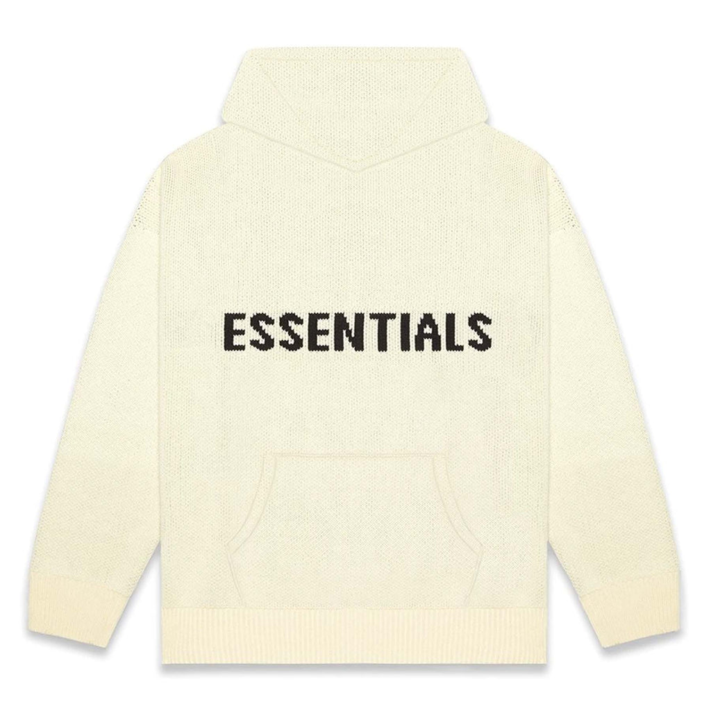 FEAR OF GOD ESSENTIALS Knit Hoodie Cream - Kick Game