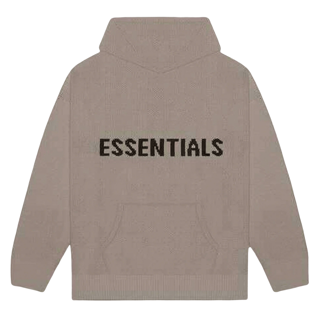 FEAR OF GOD ESSENTIALS Knit Hoodie Taupe - Kick Game