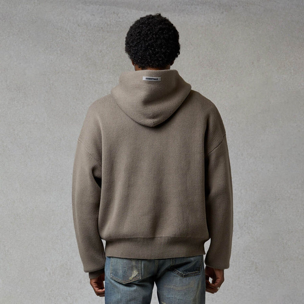 Fear Of God Wool Knit Hoodie Cable Knit Hoodie 391F Cloud – Capsule