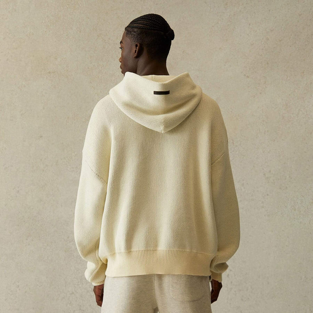 FEAR OF GOD ESSENTIALS Knit Pullover Hoodie Buttercream — Kick Game