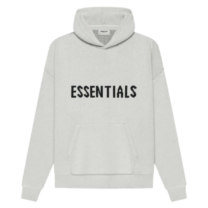 FEAR OF GOD ESSENTIALS Knit Pullover Hoodie Light Heather Oatmeal - Kick Game