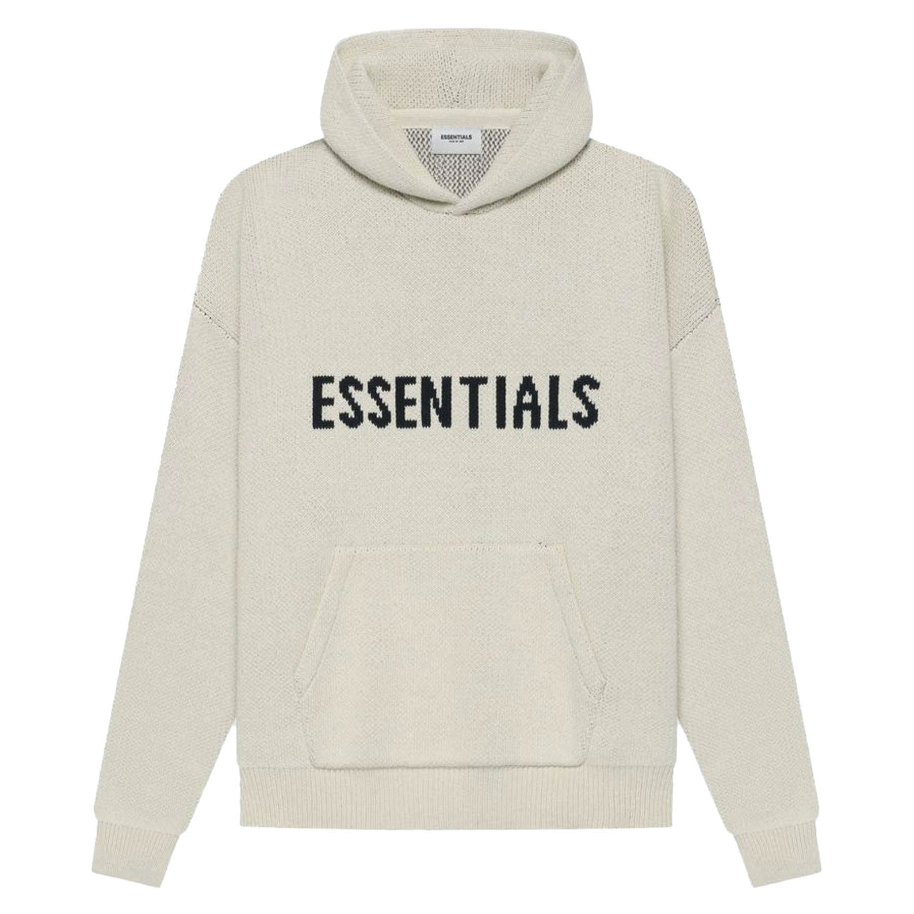 FEAR OF GOD ESSENTIALS Knit Pullover Hoodie Moss — Kick Game