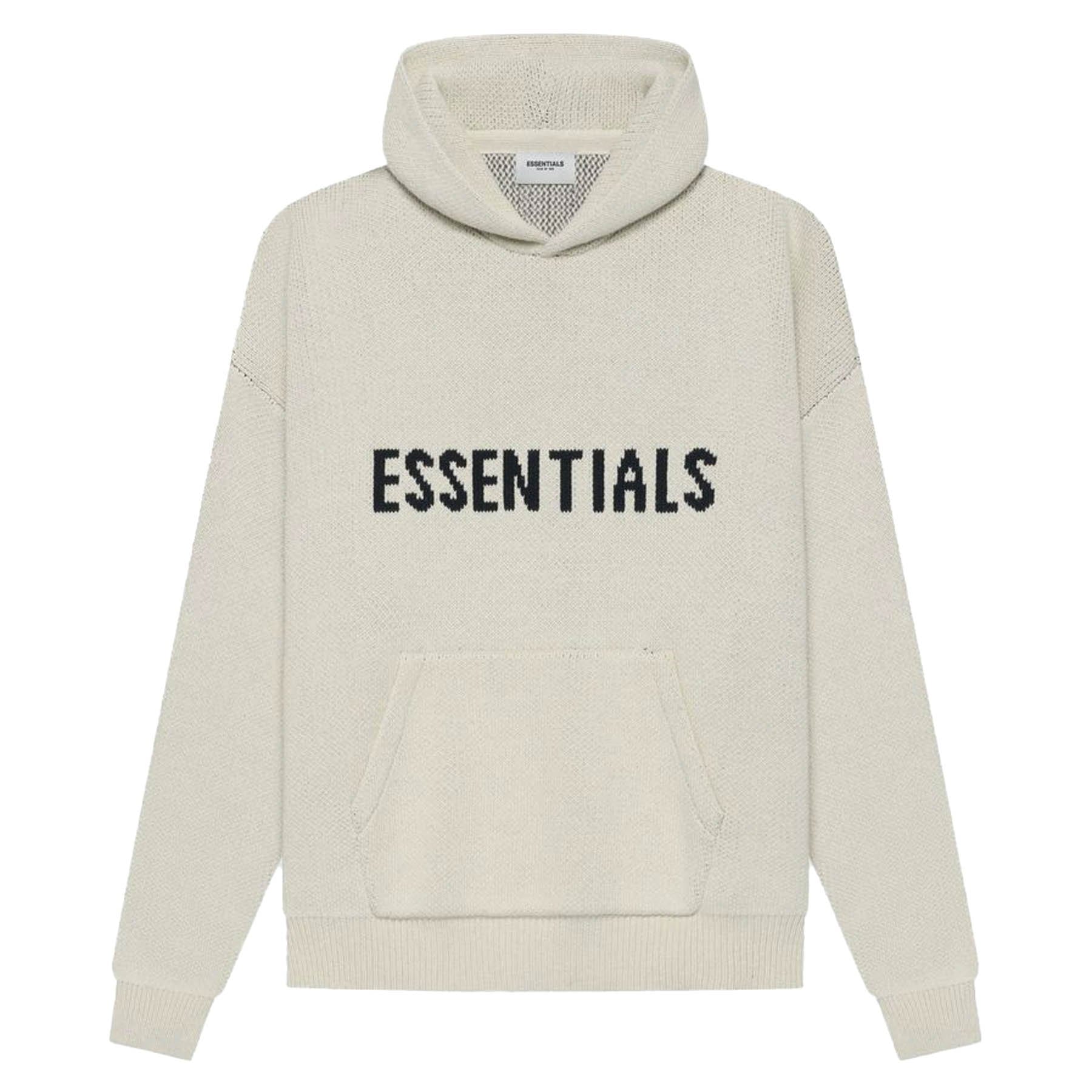 FEAR OF GOD ESSENTIALS Knit Pullover Hoodie Moss - Kick Game