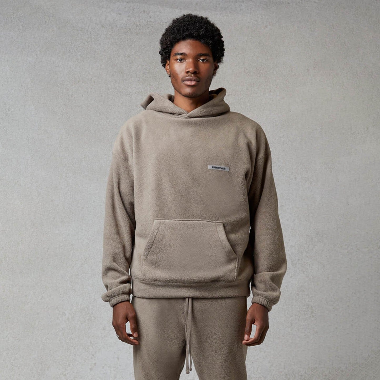 FEAR OF GOD ESSENTIALS Polar Fleece Hoodie Taupe - Kick Game