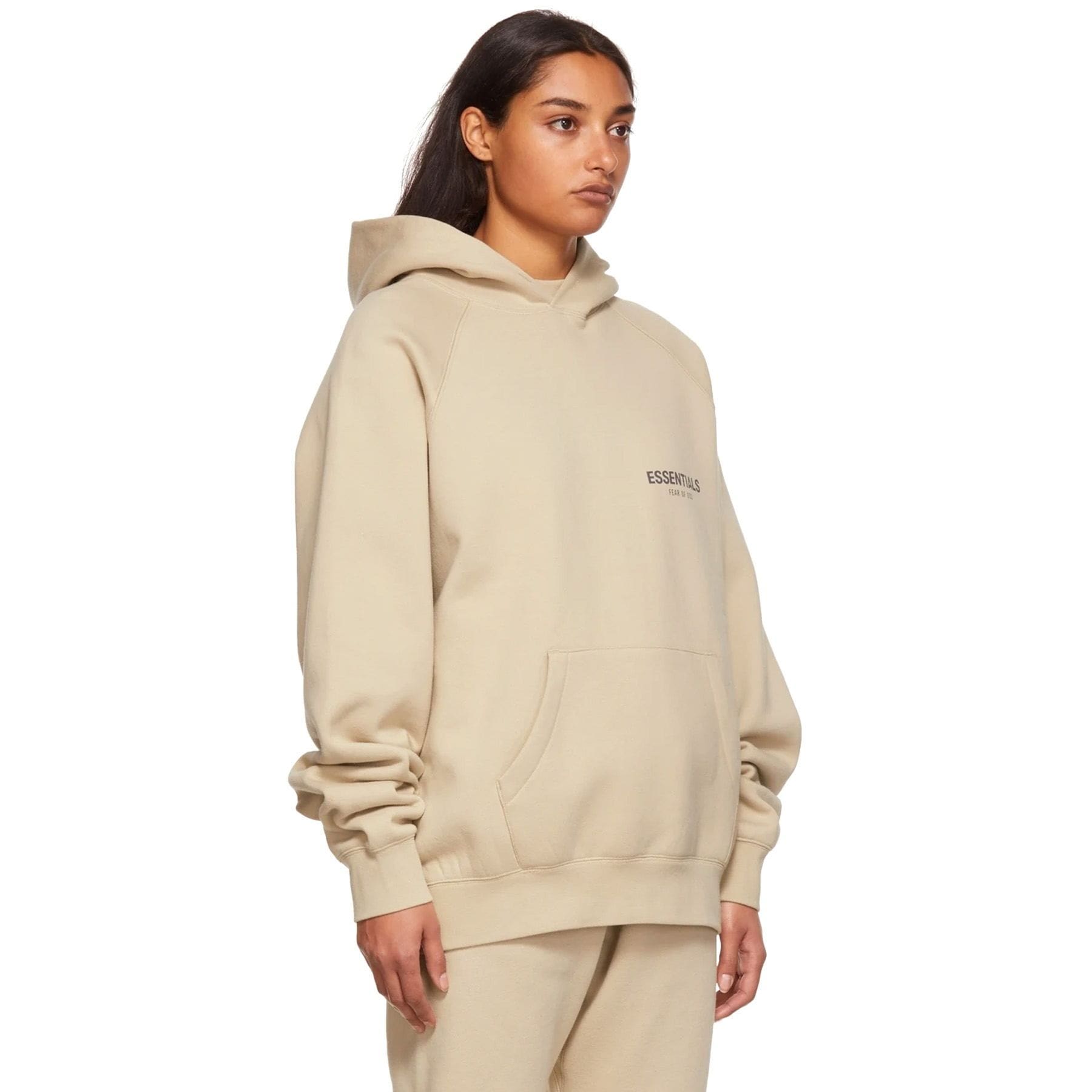 Fear of God Essentials SSENSE Exclusive Pullover Hoodie 'Linen' - Kick Game