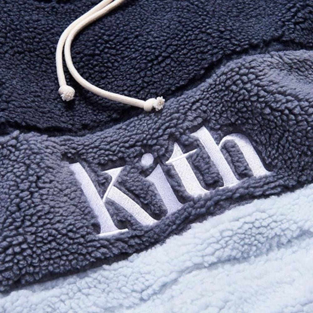 Kith Sherpa Double Pocket Hoodie Pearl Blue - Kick Game