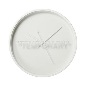 Virgil Abloh x IKEA MARKERAD "TEMPORARY" Wall Clock White