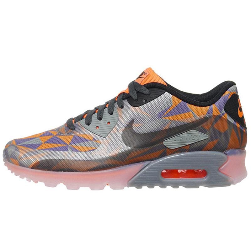 Nike Air Max 90 Ice Wolf Grey-Black-Atomic Orange - Kick Game