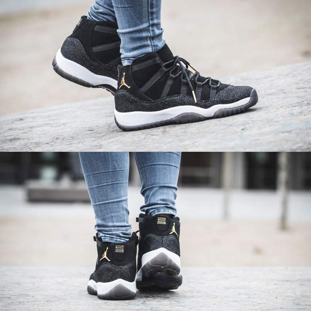 Air Jordan 11 HC Heiress GG Black-Metallic Gold - Kick Game