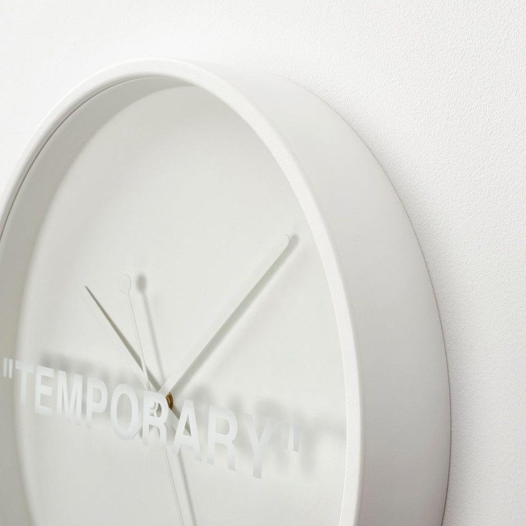 Virgil Abloh x IKEA MARKERAD "TEMPORARY" Wall Clock White - Kick Game