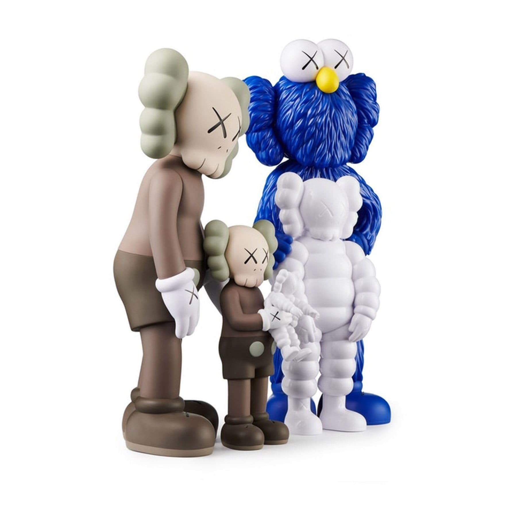 KAWS FAMILY Figures 'Brown/Blue/White' - Kick Game