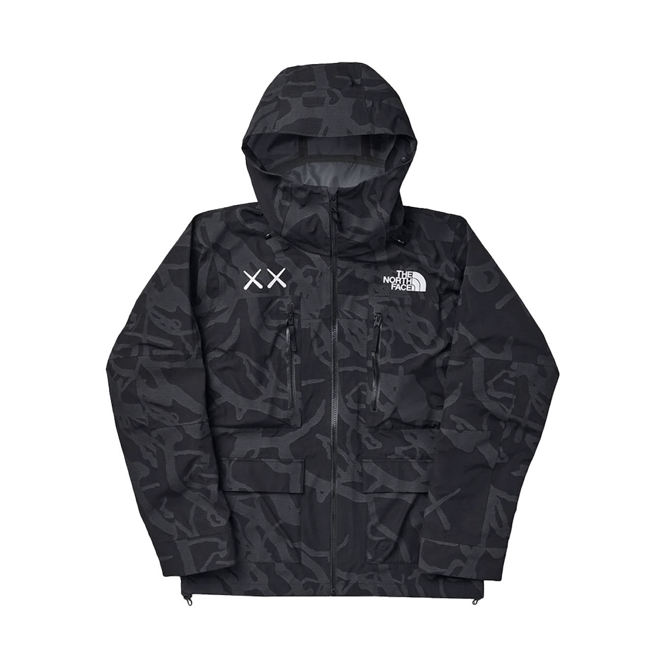 The North Face x KAWS Freeride Jacket 'Black Dragline Print' — Kick Game