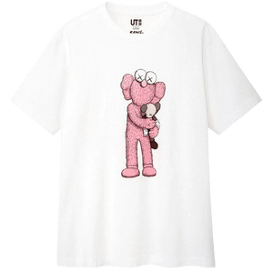 KAWS x Uniqlo Pink BFF Tee White