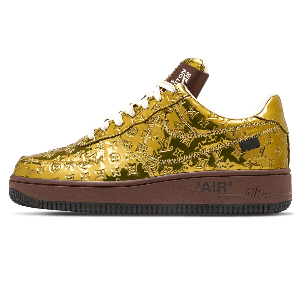 Louis Vuitton Nike Air Force 1 Low By Virgil Abloh Metallic Gold