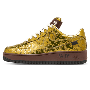 Louis Vuitton Nike Air Force 1 Low By Virgil Abloh Metallic Gold