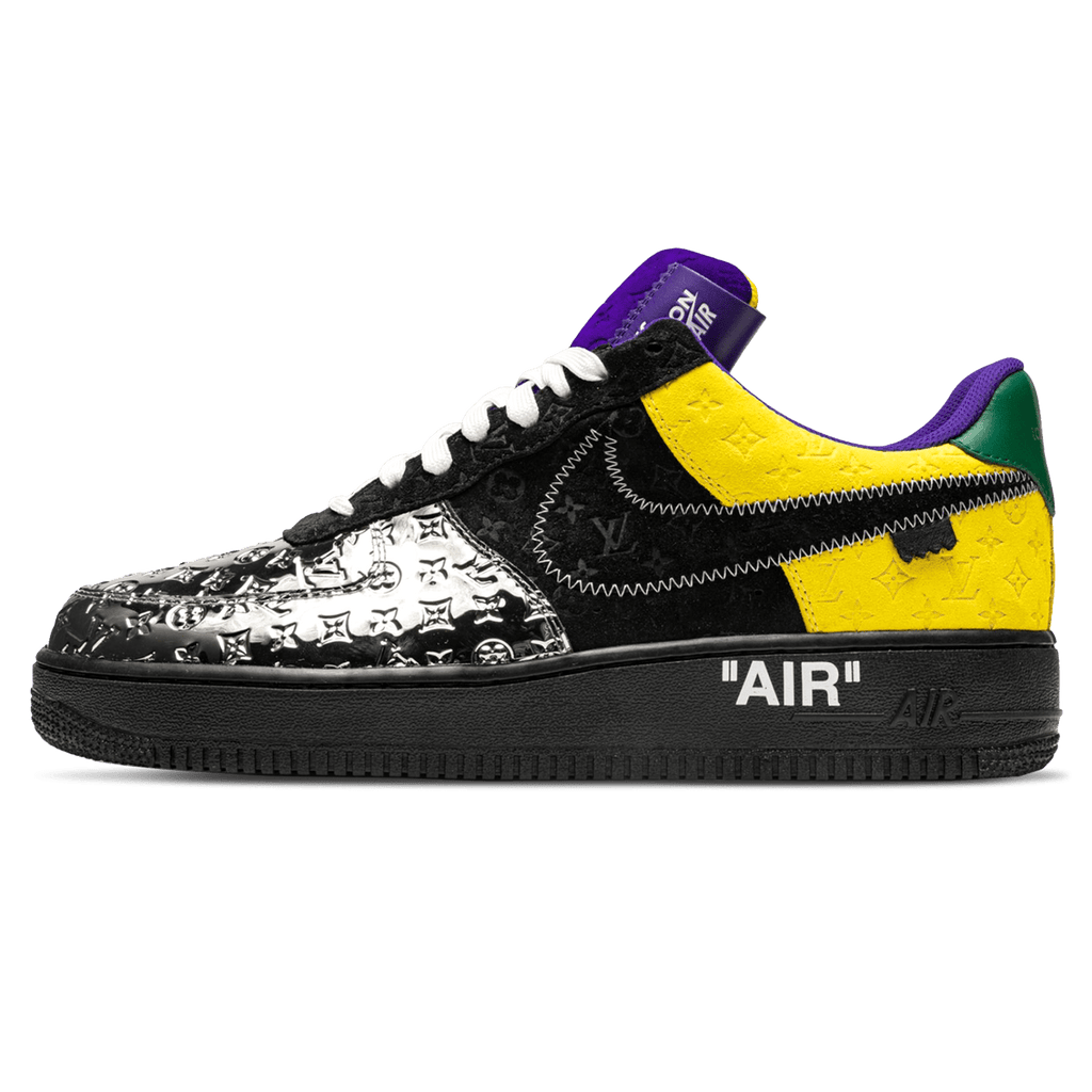 Louis Vuitton Nike Air Force Low By Virgil Abloh Black Metallic