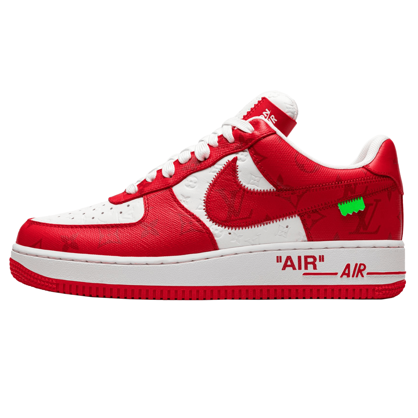 Louis Vuitton Nike Air Force 1 Low By Virgil Abloh White Comet Red ...