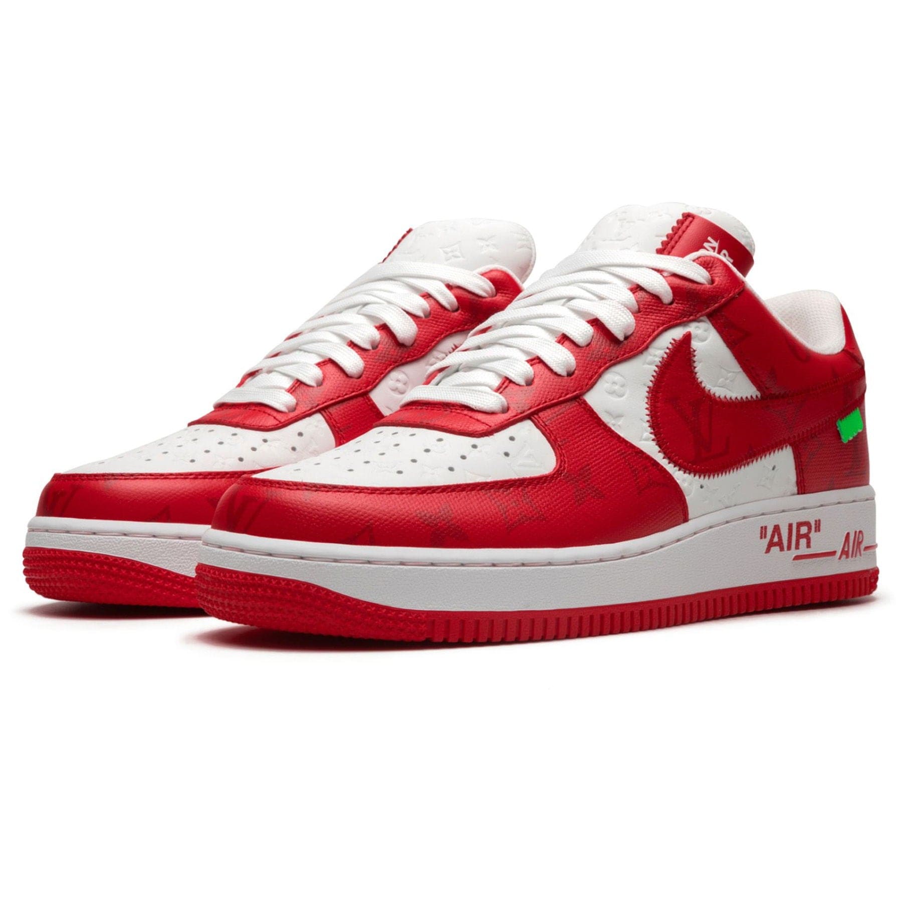 Louis Vuitton Nike Air Force 1 Low By Virgil Abloh White Comet Red Kick Game