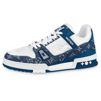 Louis Vuitton Trainer Low 'Monogram Denim' Blue - Kick Game