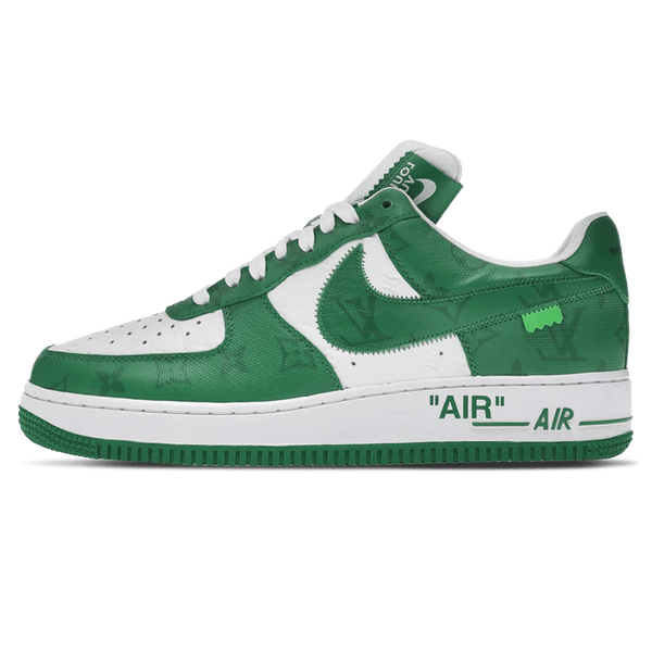 Nike Air Force 1 Hi sneakers in off-white and green