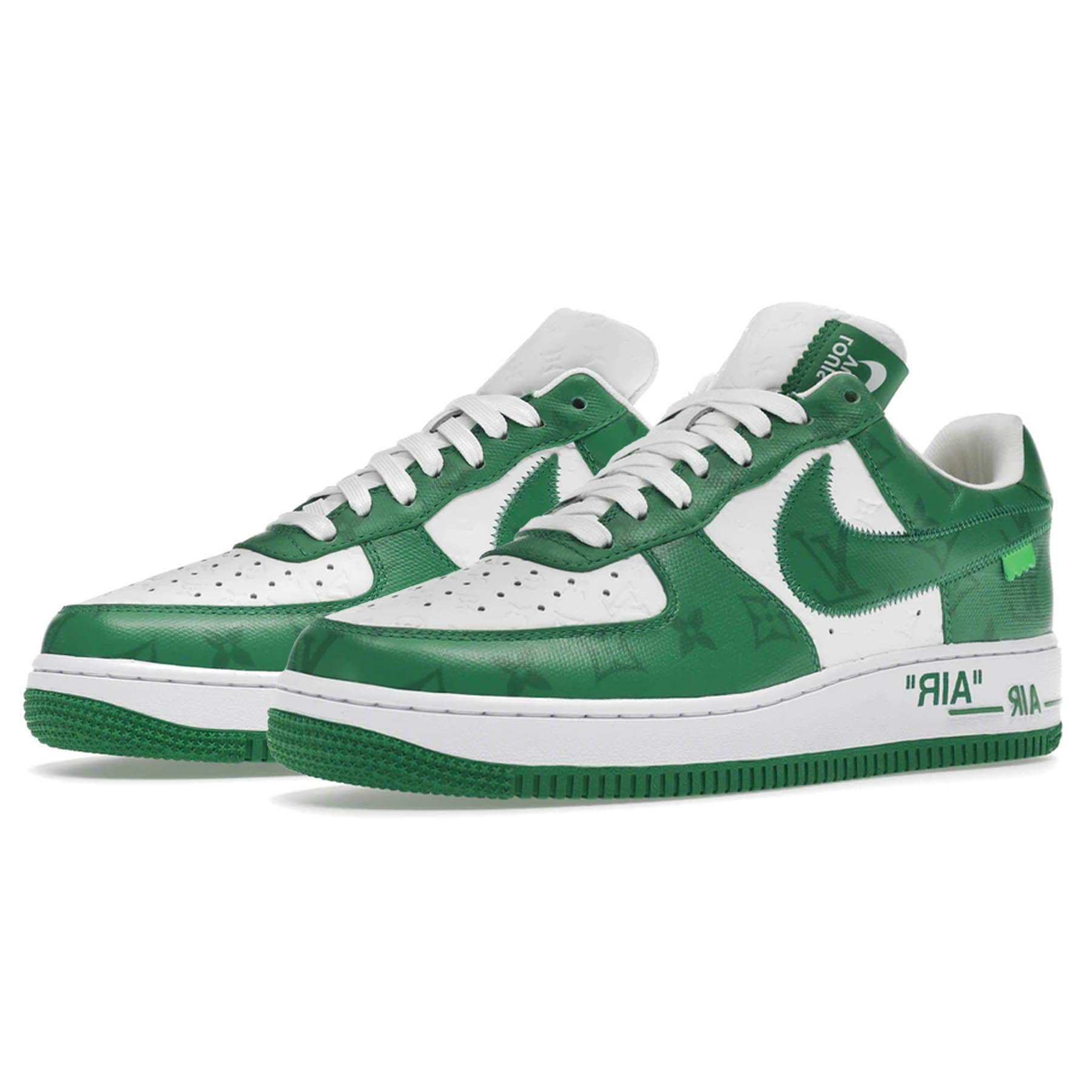 Louis Vuitton Nike Air Force 1 Low By Virgil Abloh White Green - Kick Game