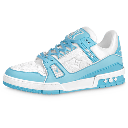 Louis Vuitton Trainer Low White Sky Blue - Kick Game