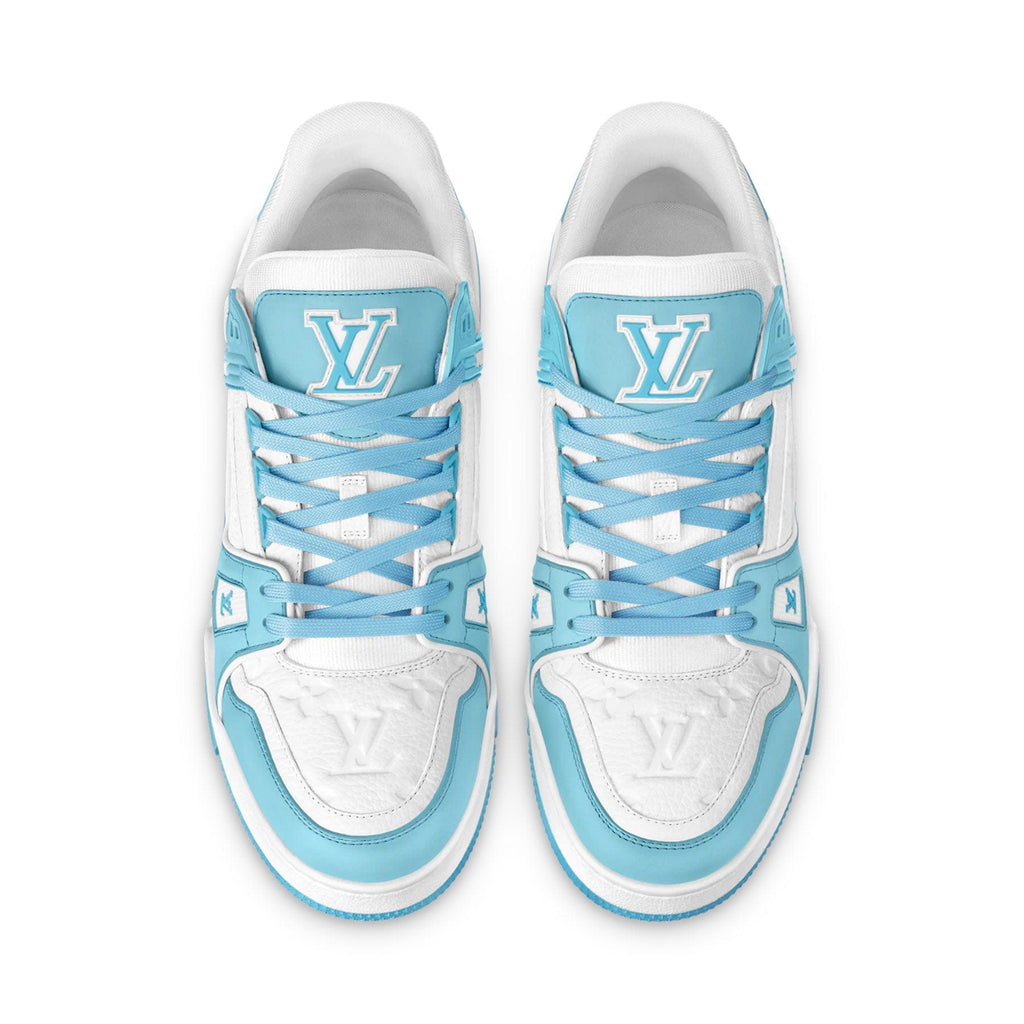 Louis Vuitton Monogram White Sky Blue Trainers – ukshopwithh