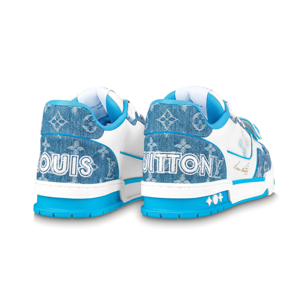 LOUIS VUITTON Denim Monogram Squad Sneakers 37 Pink 1301889