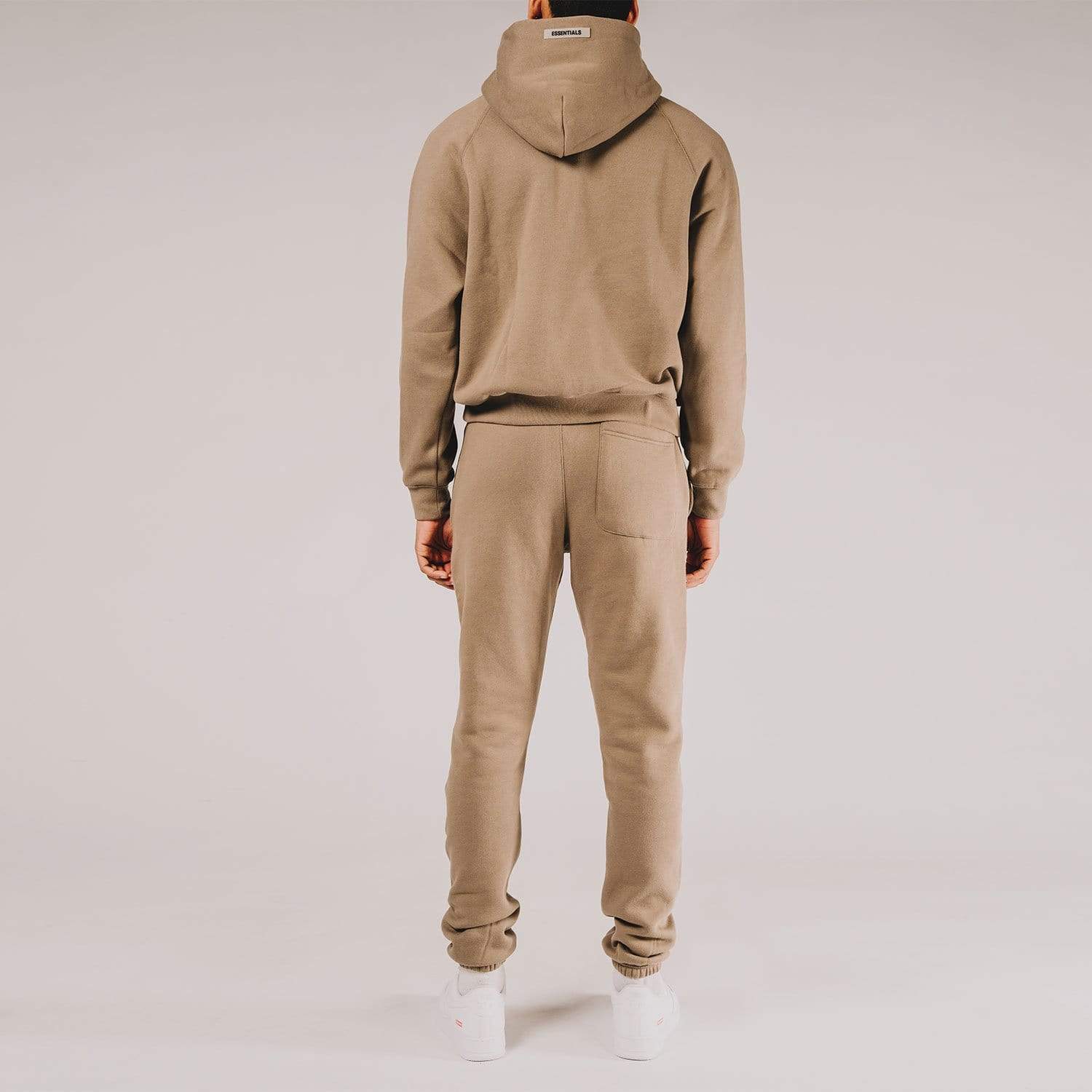 FEAR OF GOD ESSENTIALS 3D Silicon Applique Pullover Hoodie Taupe — Kick Game