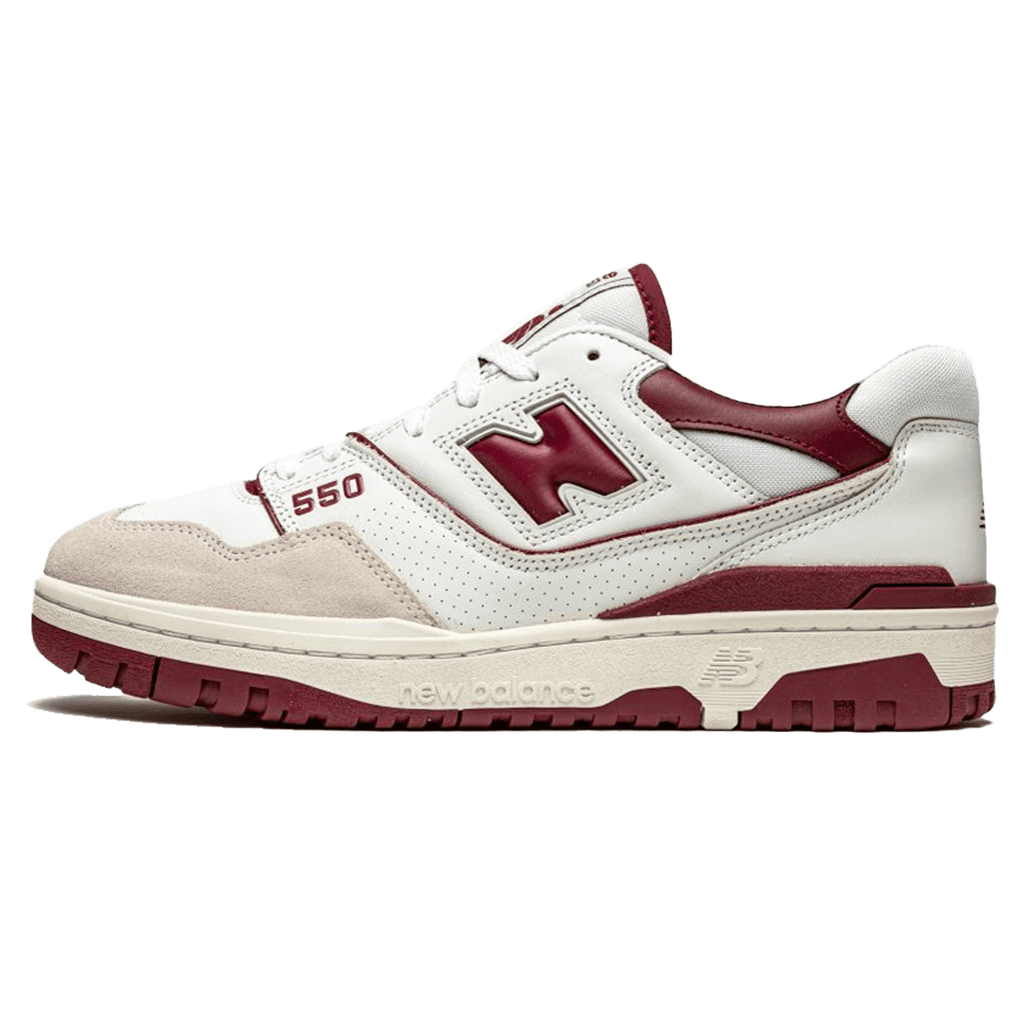 New Balance 550 Sea Salt Burgundy Kick Game
