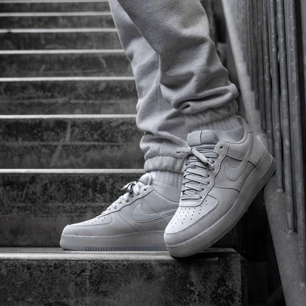 Low Grey Air Force Ones Grey And White Nike Air Force Low Cut-Out