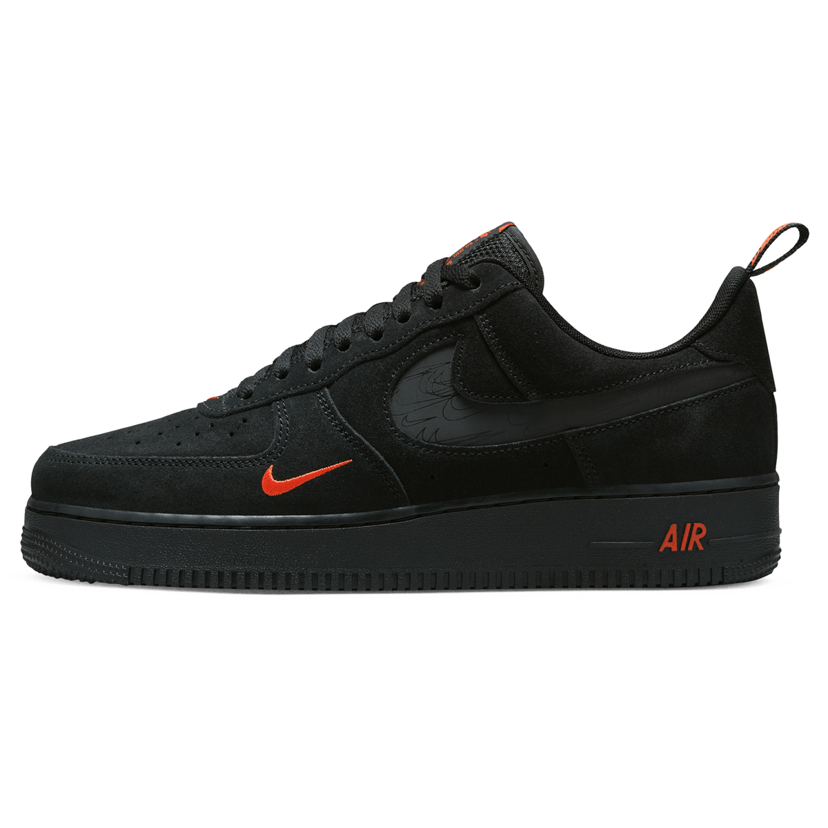 Nike Air Force 1 '07 LV8 'Multi-Swoosh - Black Crimson Reflective' - Kick Game