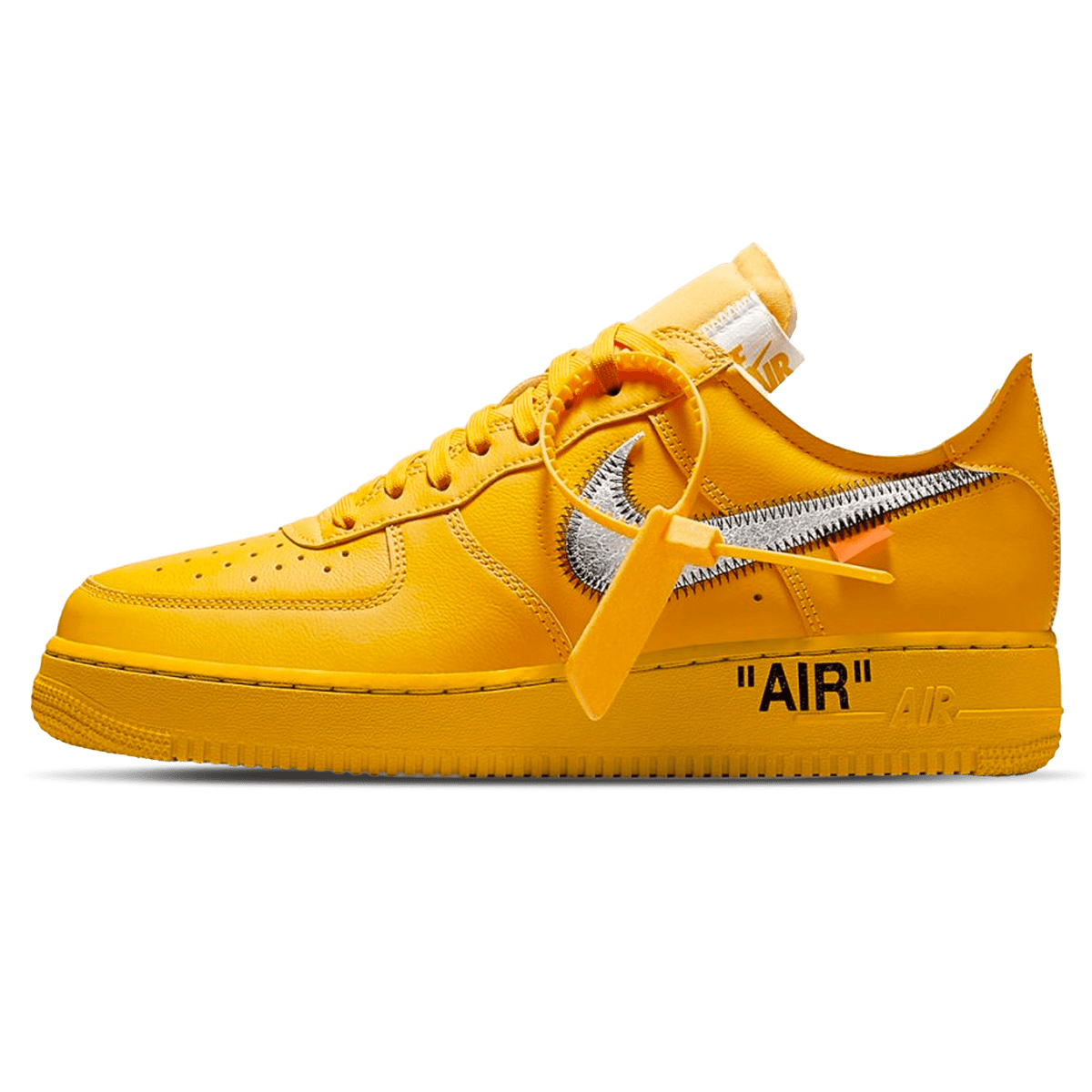 nike air force 1 low off white university gold metallic silver DD1876 700 1