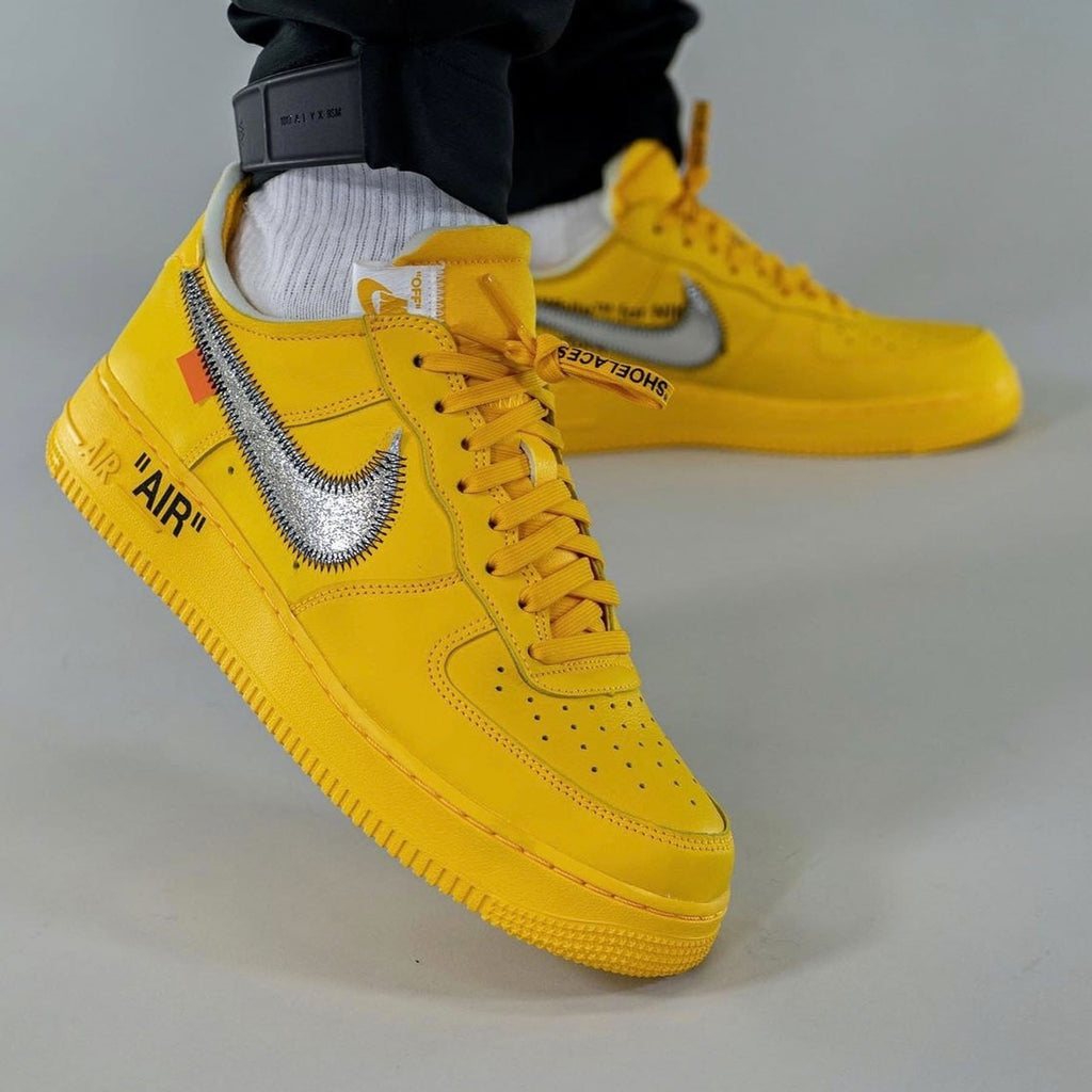 Nike Airforce 1 Low X Off White University Gold Men'S Sneakers Shoes