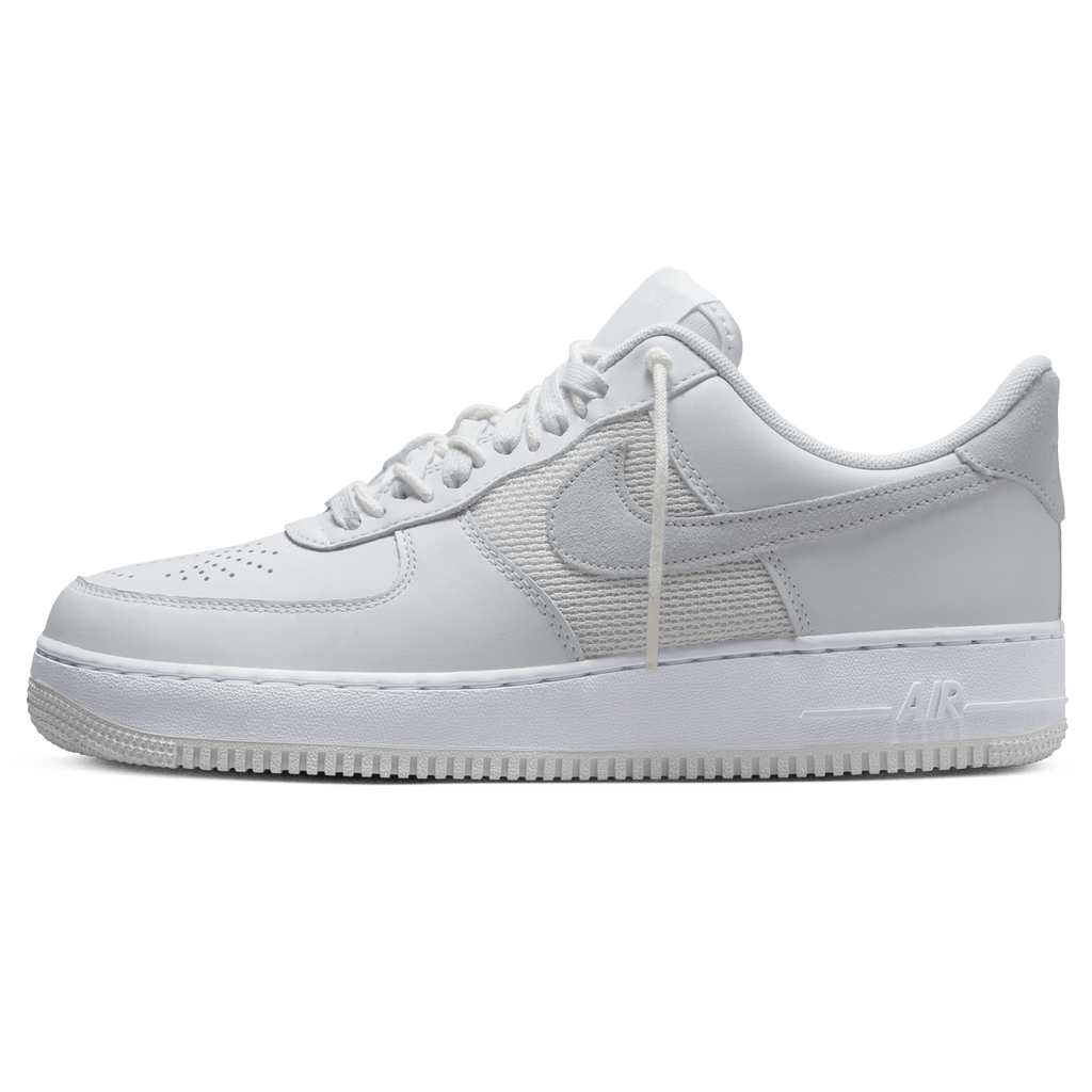 Nike air force 1 white fabric hot sale