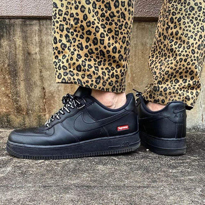 Supreme x Nike Air Force 1 Low 'Box Logo - Black' - Kick Game