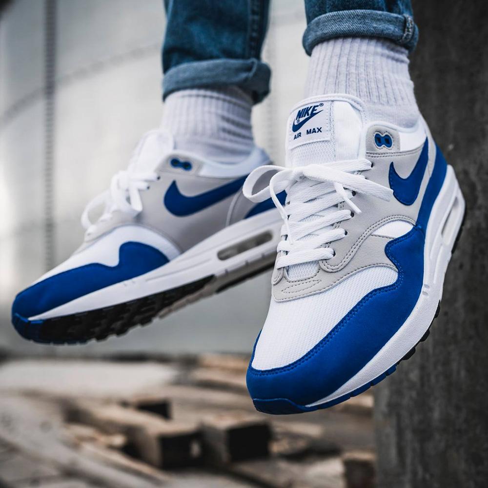 Nike Air Max 1 OG Anniversary White-Game Royal - Kick Game