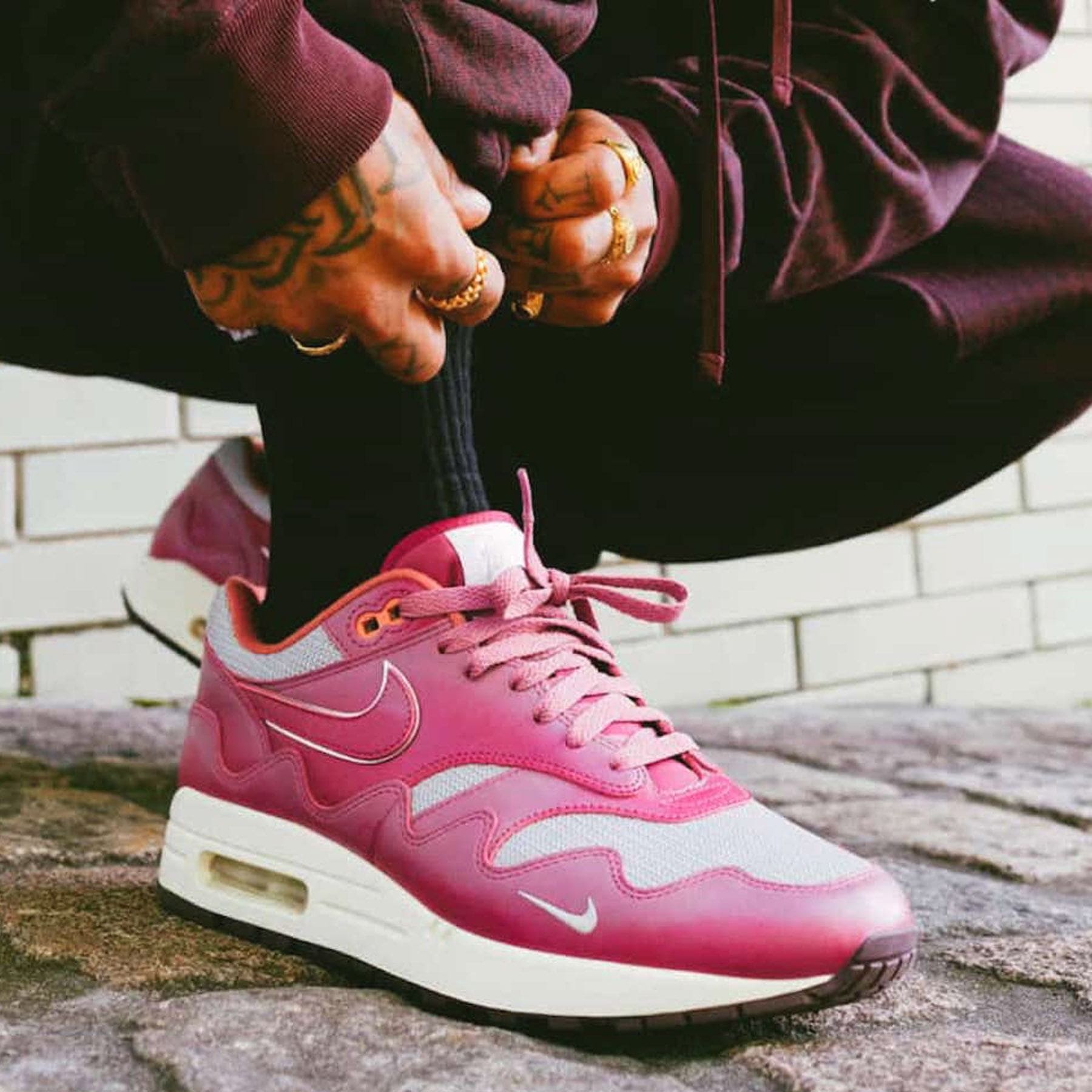 Patta x Nike Air Max 1 'Rush Maroon' - Kick Game
