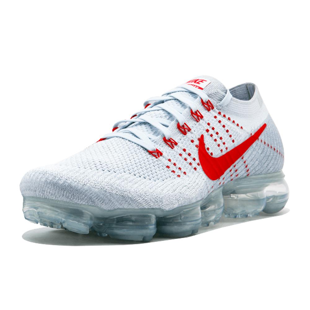 Nike Air Vapormax Flyknit Pure Platinum-University Red - Kick Game