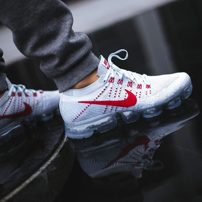 Nike Air Vapormax Flyknit Pure Platinum-University Red - Kick Game