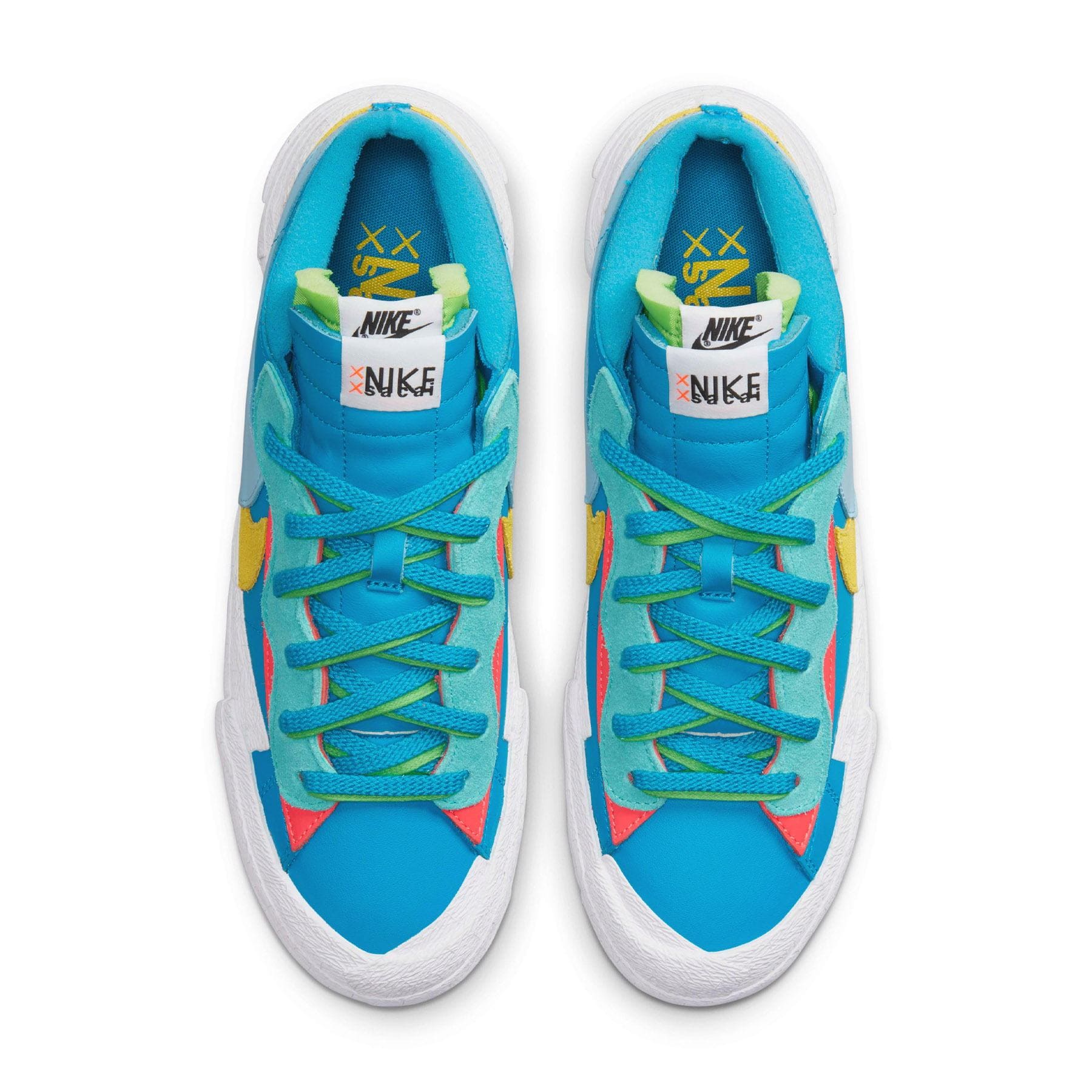 KAWS x sacai x Nike Blazer Low Neptune Blue Kick Game