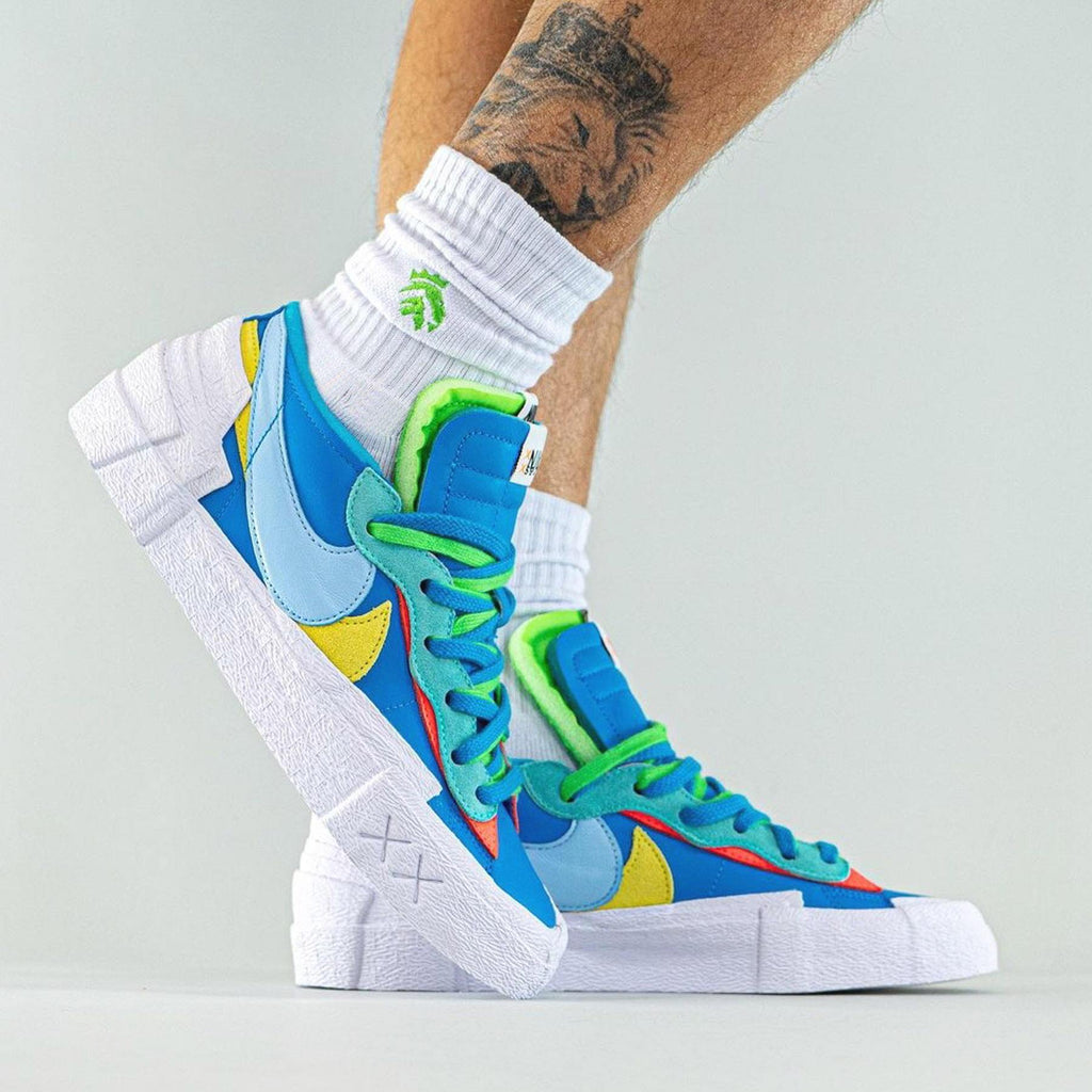 KAWS x sacai x Nike Blazer Low ‘Neptune Blue’ - Kick Game