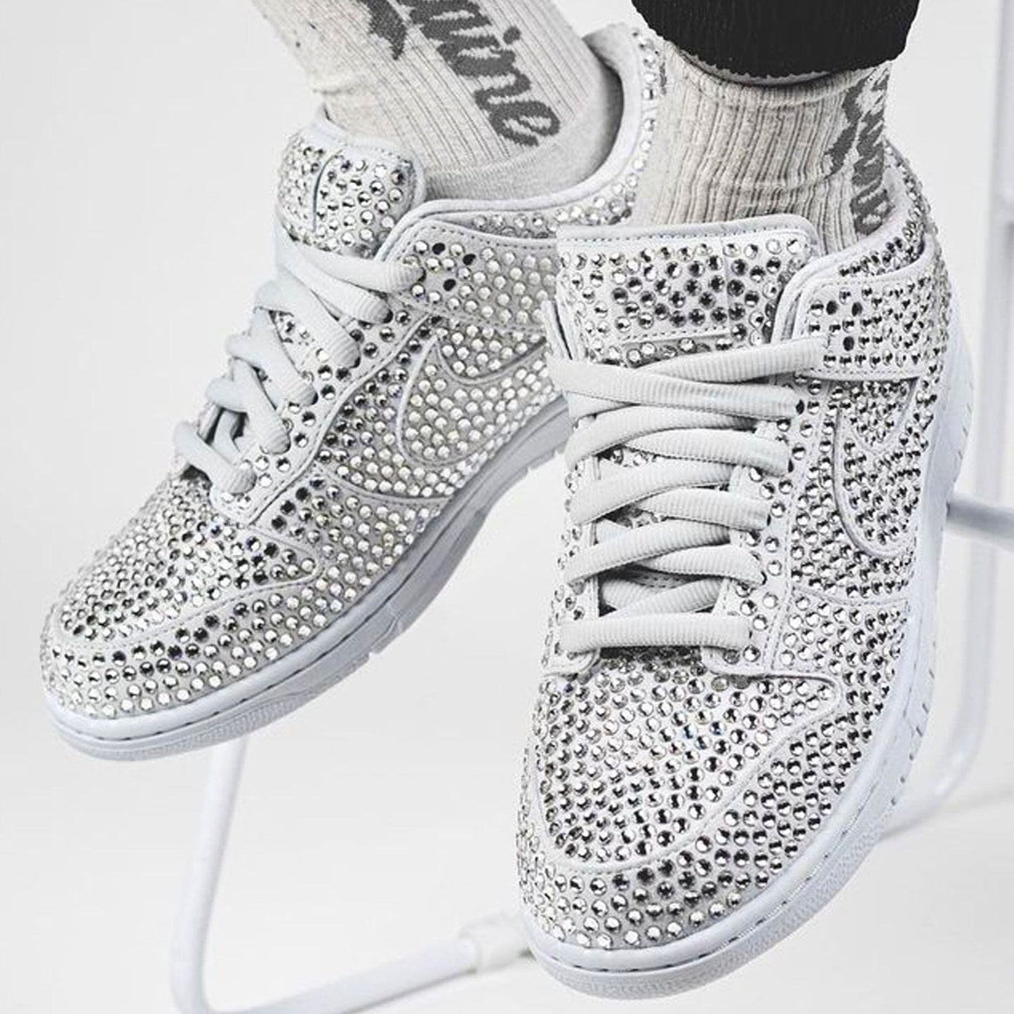 Cactus Plant Flea Market x Swarovski x Dunk Low 'Pure Platinum' - Kick Game