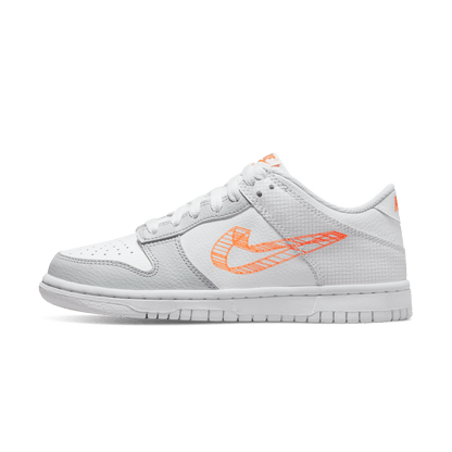 Nike Dunk Low GS 3D Swoosh White Grey - Kick Game