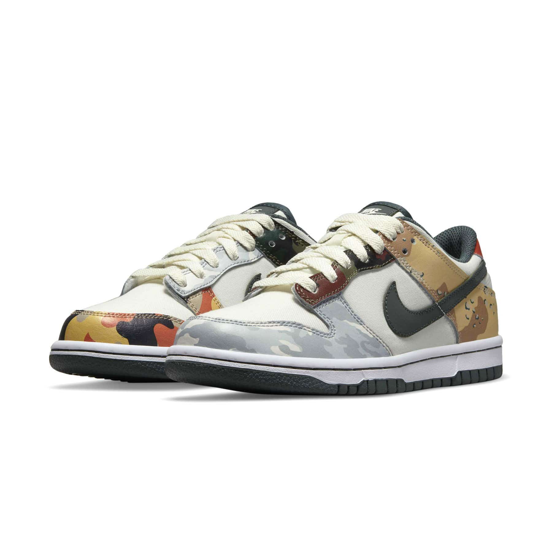 Nike Dunk Low SE GS 'Sail Multi-Camo' - Kick Game