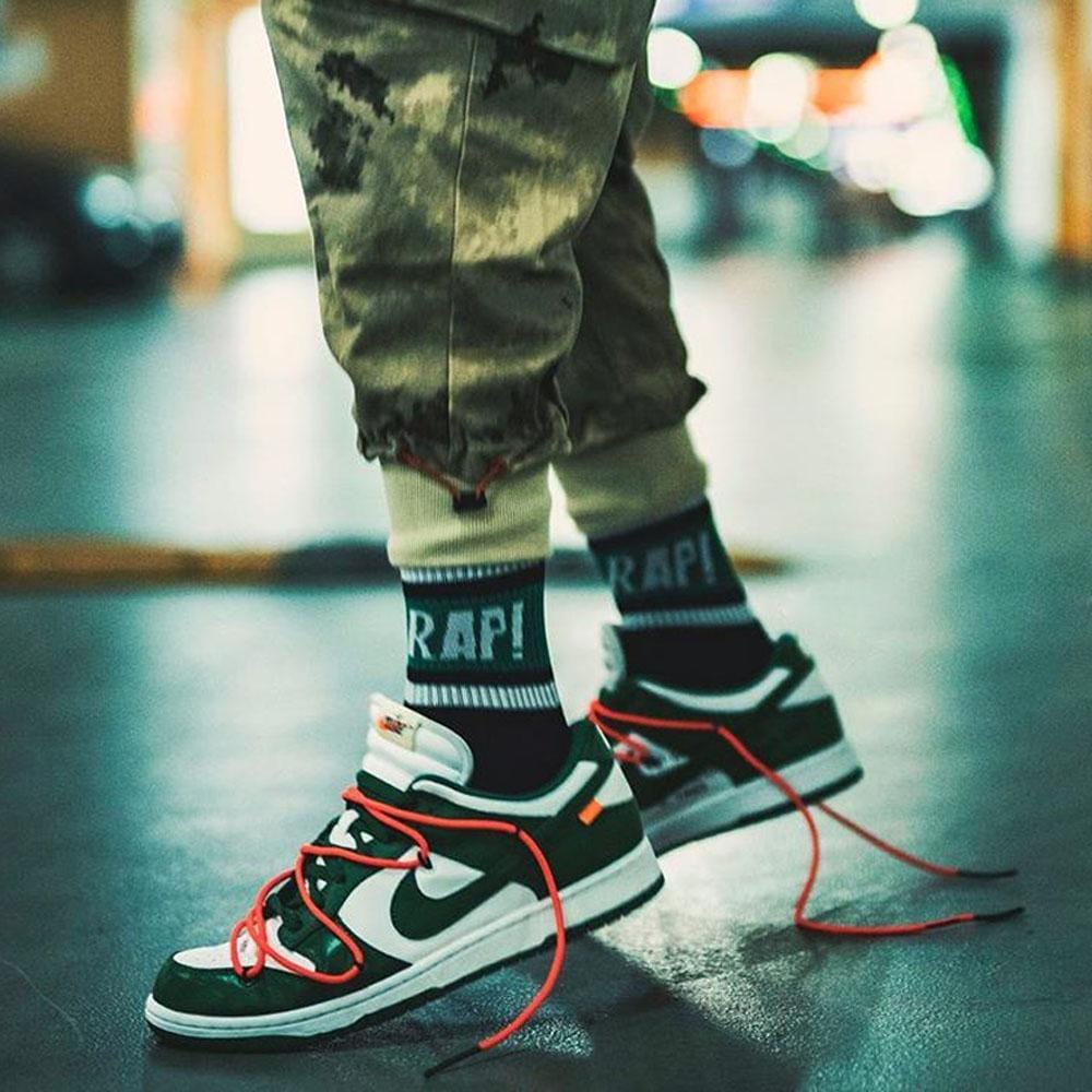 OFF-WHITE x Nike Dunk Low 'Pine Green' - Kick Game
