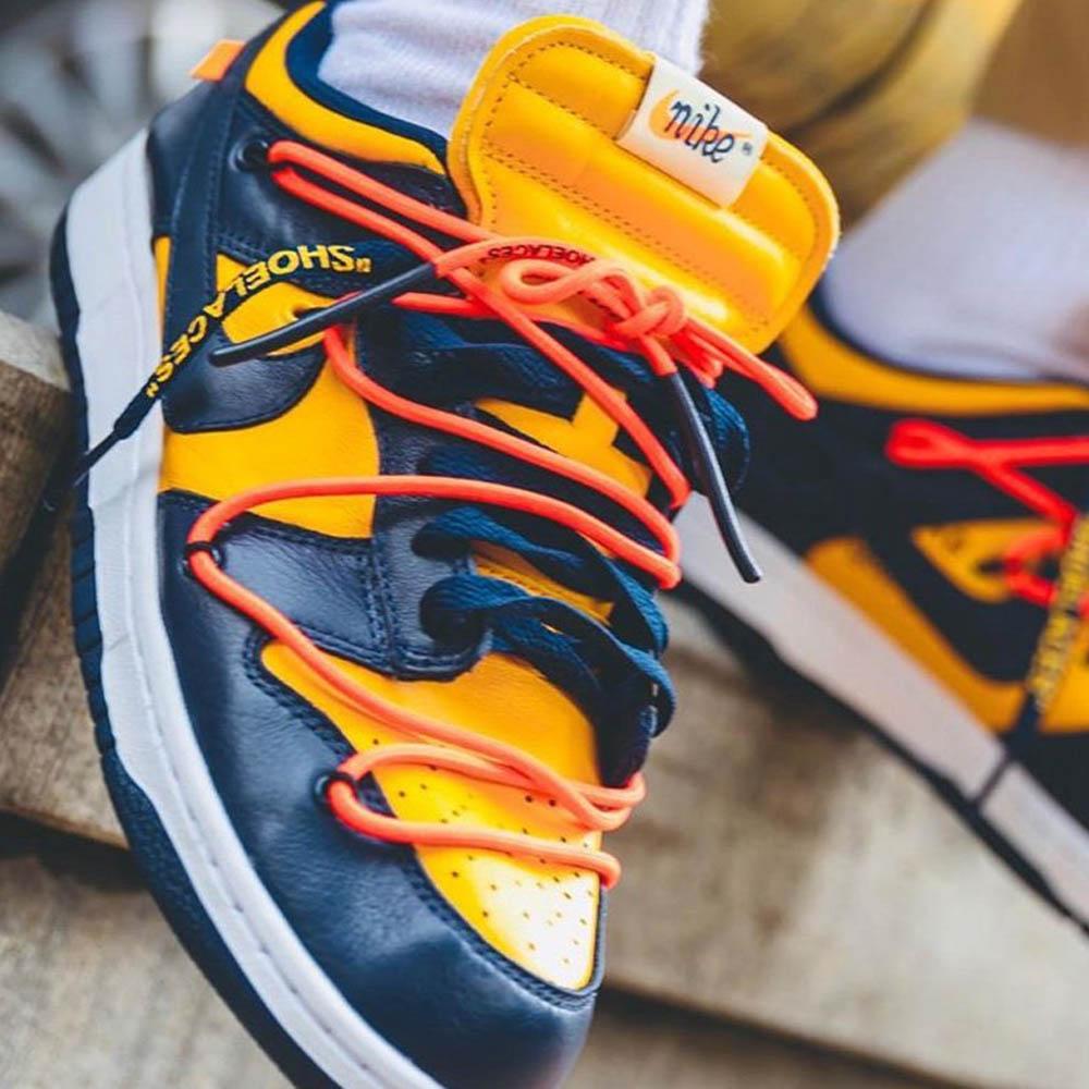 OFF-WHITE x Nike Dunk Low 'University Gold' - Kick Game