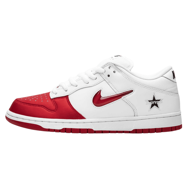 Supreme x Nike SB Dunk Low Red White — Kick Game
